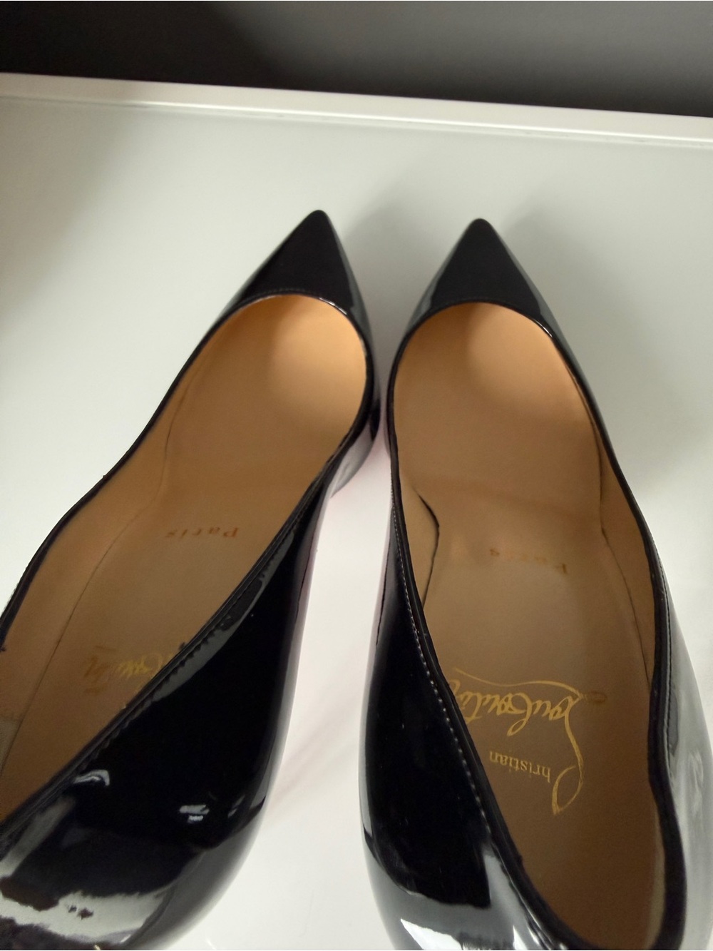 Christian Louboutin Black Patent Kate 85mm heels - Picture 6 of 8